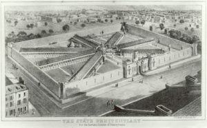 Aerial view of Eastern State Penitentiary, Library Company of Philadelphia
